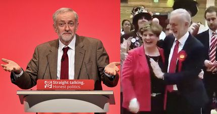 Watch Jeremy Corbyn deliver the ‘worst high five of all time’ as he arrives at Islington North count