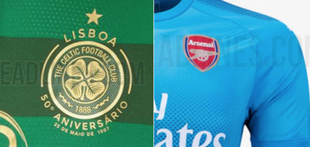 Rumoured away kits for Arsenal and Celtic have leaked and they’re very tidy