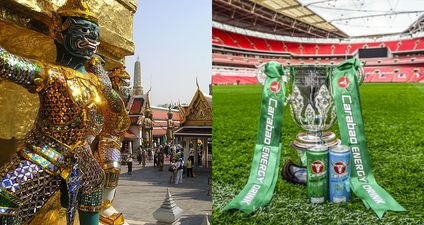 Confused football fans react to the news that the League Cup draw is to be held in Bangkok