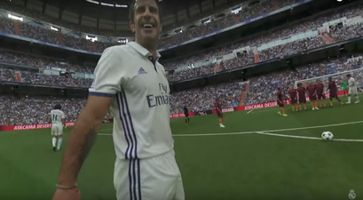 Roberto Carlos wore a camera on his shirt during a legends game – and the footage is incredible