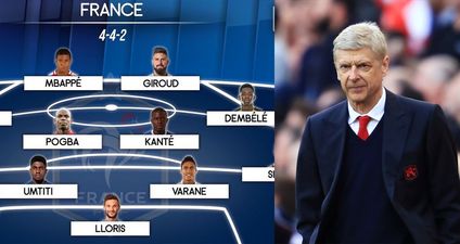 Arsenal fans have found a reason to get far, far too excited over France’s starting lineup