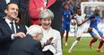 Everyone’s saying the same thing as Theresa May watches France vs England