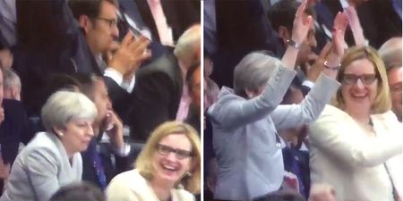 Theresa May just did a Mexican wave