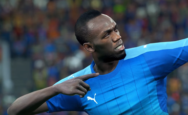 Usain Bolt will feature in Pro Evolution Soccer 2018