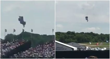 Blimp bursts into flames near the US Open golf tournament