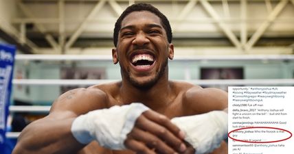 Anthony Joshua had a fantastic response to approach for fight on Mayweather vs. McGregor card