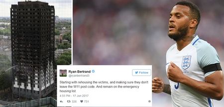 Ryan Bertrand is going above and beyond to help those affected by the Grenfell fire