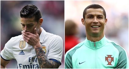 Cristiano Ronaldo had a ruthless response to James Rodriguez’s new haircut