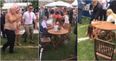 Punches thrown and woman sent sprawling in chaotic brawl at Royal Ascot