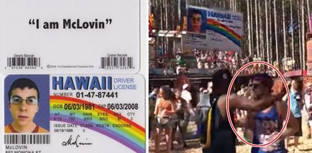 Man at festival holds McLovin sign, the real McLovin meets him moments later in incredible clip