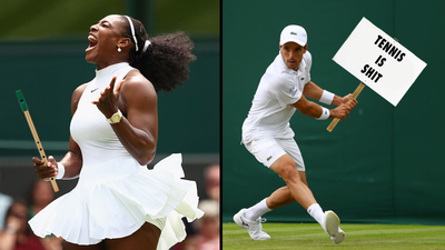 Wimbledon is far more entertaining if you replace the rackets with random objects