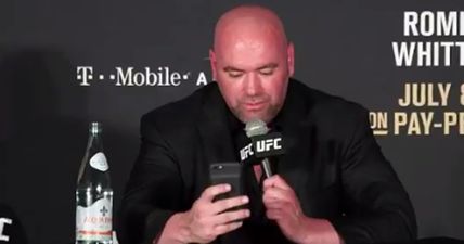 Dana White insists he didn’t block fighter but is caught out at press conference