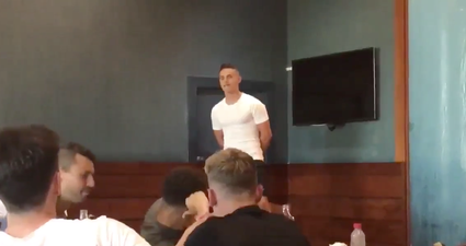 WATCH: Footballer with amazing voice actually kills it with initiation song