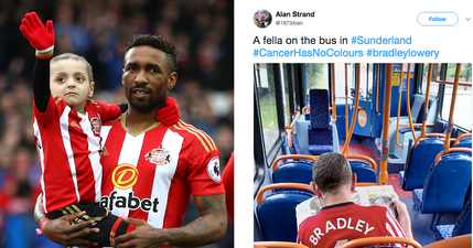 Football fans across Britain are wearing their team shirts in tribute to Bradley Lowery