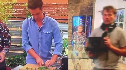 Chaotic Saturday Kitchen sees host slice finger open and cameraman accidentally wander into shot