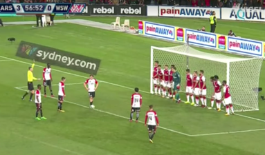 Watch: Even with 11 men behind the ball, Arsenal managed to concede from this free-kick