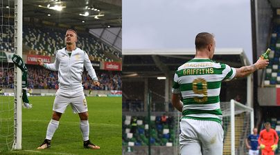 Celtic’s Leigh Griffiths charged by Uefa with ‘provoking spectators’ after Linfield game