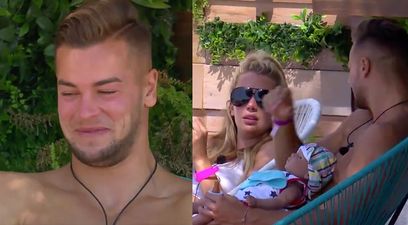 Watch: Grown man Chris cries real tears over a plastic baby on Love island