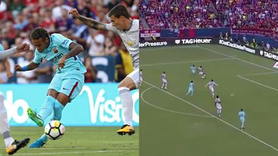 WATCH: Neymar pounces on Antonio Valencia error to give Barcelona victory over Man United