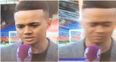 Jermaine Jenas hit by sprinkler within seconds of broadcast starting