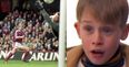 Football fans are confused by the sight of Macaulay Culkin in a West Ham shirt