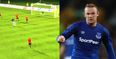 Watch: Wayne Rooney mocked for horribly miscued shot as Everton reach Europa League playoffs