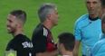 Sergio Ramos appeared to mock Jose Mourinho as he was complaining to a referee