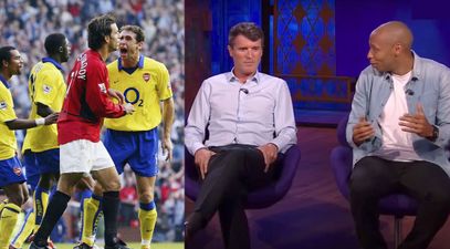 Roy Keane was having none of Thierry Henry’s opinions on famous United vs Arsenal flashpoint