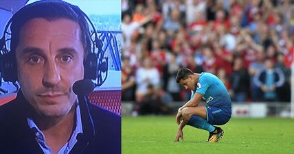 Gary Neville delivers a blunt assessment of Alexis Sanchez’s performances over the last six months