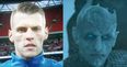 Martin Skrtel terrified football fans across the nation during Slovakia’s national anthem