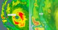 Incredible flight path images show plane flying into Hurricane Irma and safely out again