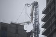 Hurricane Irma snaps a crane in two as it rips through downtown Miami