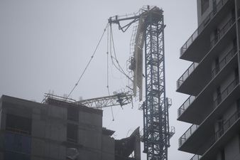 Hurricane Irma snaps a crane in two as it rips through downtown Miami