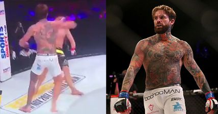 WATCH: Geordie Shore’s Aaron Chalmers KOs Alex Thompson in 30 seconds at BAMMA 31