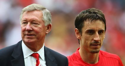 Gary Neville inadvertently made Alex Ferguson give the hairdryer treatment after his debut