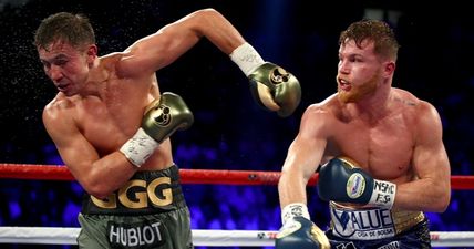 How Gennady Golovkin managed to eat this Canelo shot continues to astound us