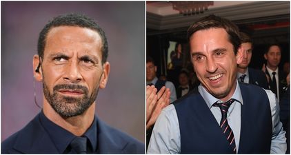 Gary Neville makes a very clever joke about Rio Ferdinand’s decision to become a boxer