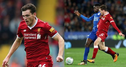 Liverpool fans struggle to contain themselves over Andrew Robertson’s performance against Leicester