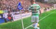 Rangers fans are not happy with what Leigh Griffiths did to corner flag at Ibrox