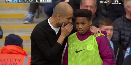 People are trying to figure out what Pep Guardiola was saying to that ball boy