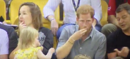 WATCH: Prince Harry’s reaction after a toddler steals his popcorn