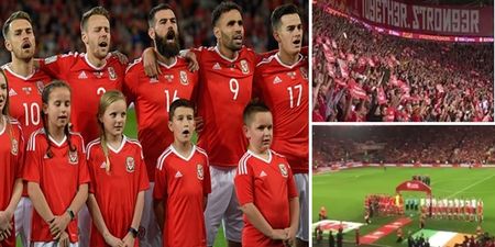 The Cardiff City Stadium was electric during this spine-tingling version of the Welsh anthem