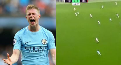 Kevin De Bruyne might just have played the best pass you’ll see all season against Stoke