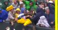 Female Packers fan got a tad handsy after Aaron Jones touchdown