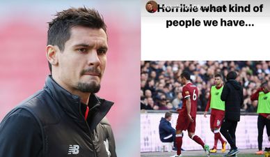 Dejan Lovren shares picture of Instagram death threat made to his family