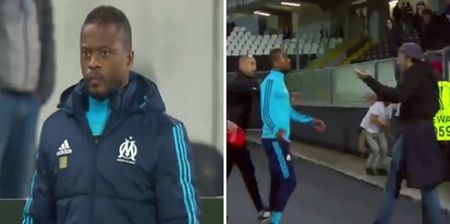 New footage emerges of the ugly scenes as Patrice Evra kicks his own supporter in the head