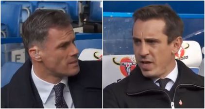 Jamie Carragher took issue with Gary Neville’s criticism of Romelu Lukaku