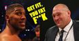 Tyson Fury responds to Anthony Joshua’s uncharacteristically sweary dig