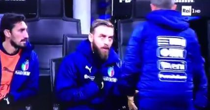 Supporters loved what Daniele De Rossi did when told to warm up by Italy coach