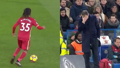 Renato Sanches appears to mistake advertising board logo for Swansea teammate